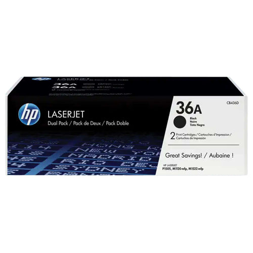 HP 36A Twin-Pack Black Original LaserJet Toner Cartridges 