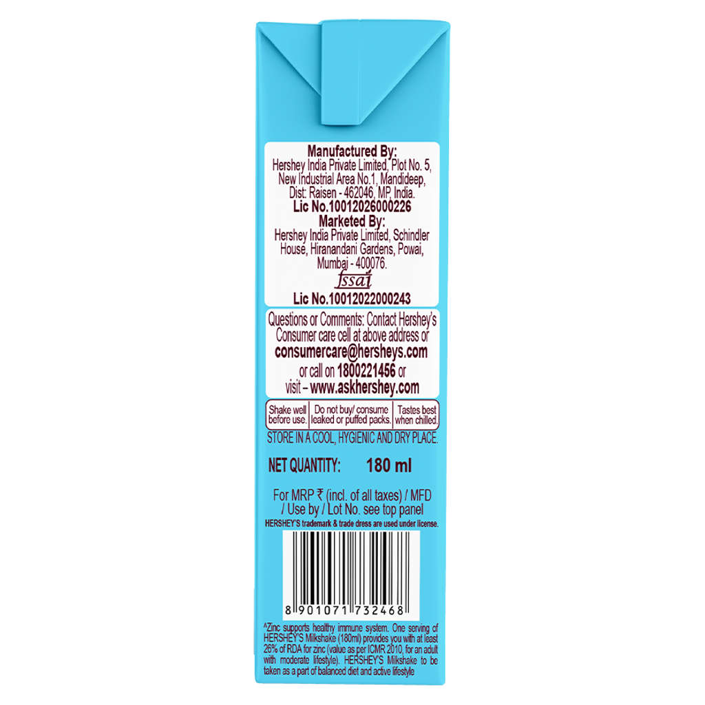 Hersheys Milk Shake Vanilla Ice Cream Flavour 180ml
