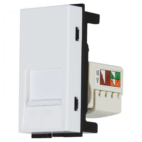 Havells Fabio Classic RJ-45 Computer Jack With Cat6 1M White AHFKRWW451 