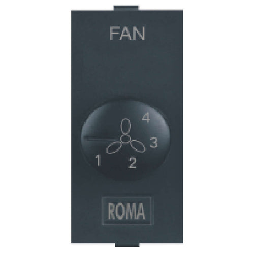 Anchor Roma Classic Fan Step Regulator Tiny EME 100W Matt Black 22546MB 