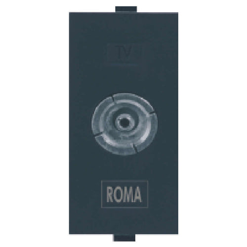 Anchor Roma Classic Single Outlet TV Socket 1M Matt Black 21157MB 