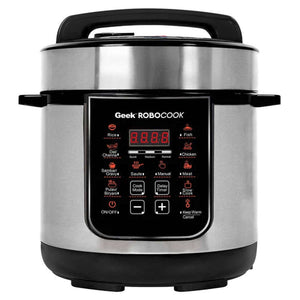 Geek Robocook Zest Electric Pressure Cooker With Non-Stick Pot 3 Litre Black 