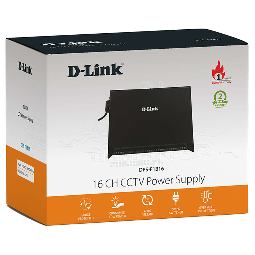 D-Link 16CH CCTV Power Supply 12V DPS-F1B16