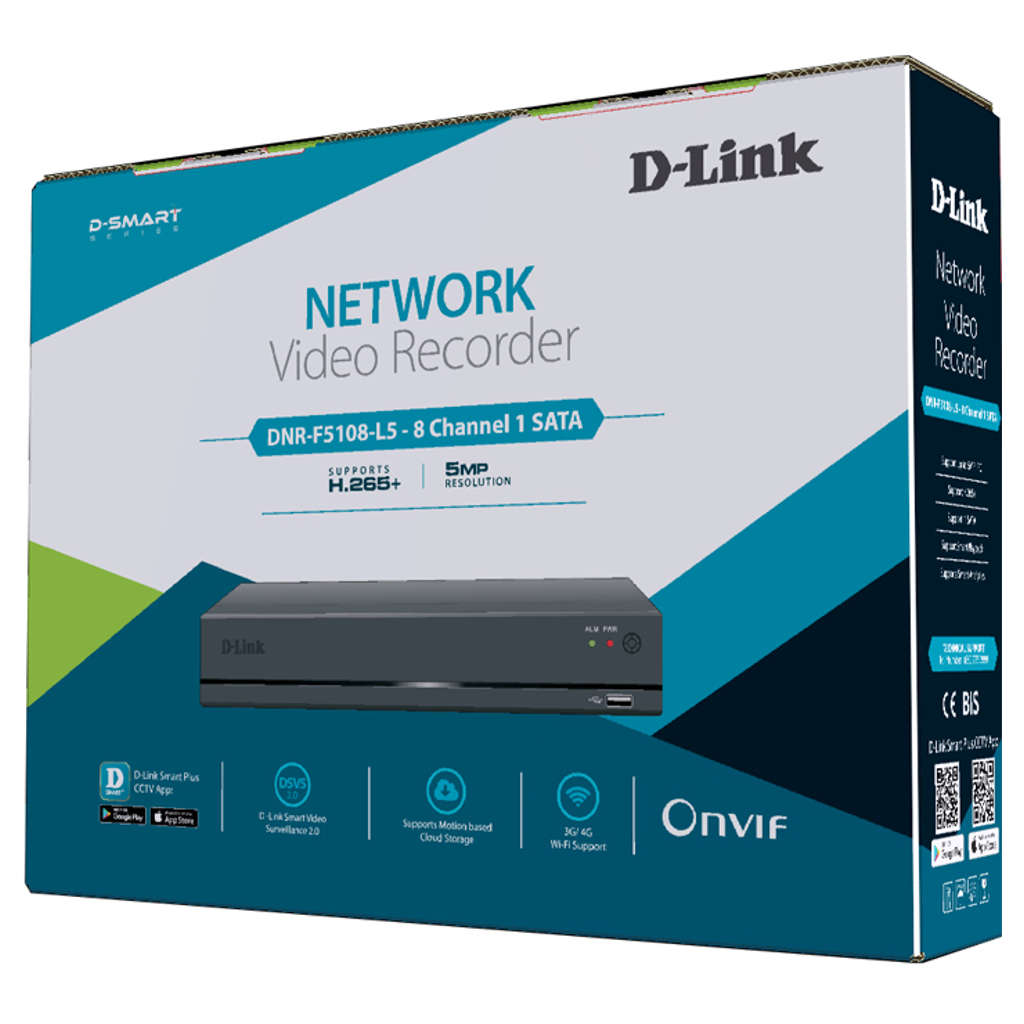 D-Link Network Video Recorder 8CH H.265+ 1SATA DNR-F5108-L5