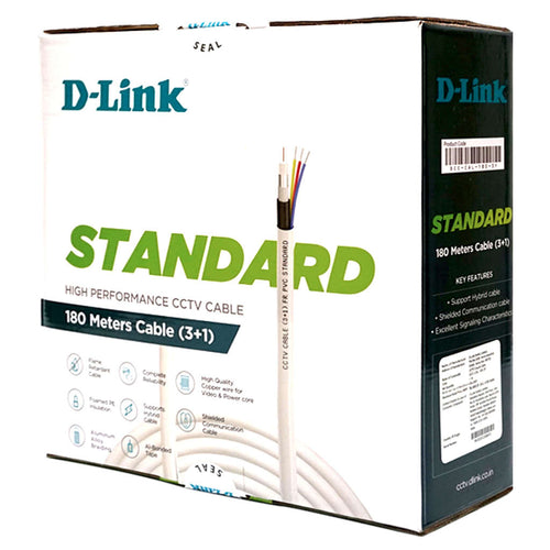 D-Link Standard High Performance CCTV Cable 180m(3+1) DCC-CAL-180-3F 