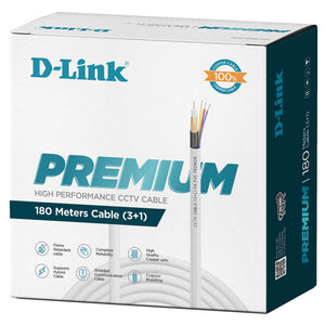 D-Link Premium High Performance CCTV Cable 180m(3+1) DCC-WHI-180-3 