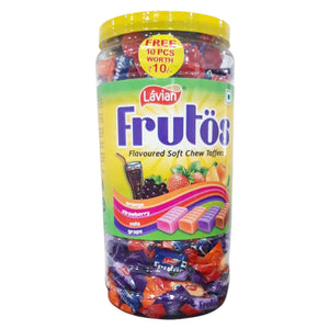 Lavian Frutos Chew Toffee Flavour Chocolate Jar 