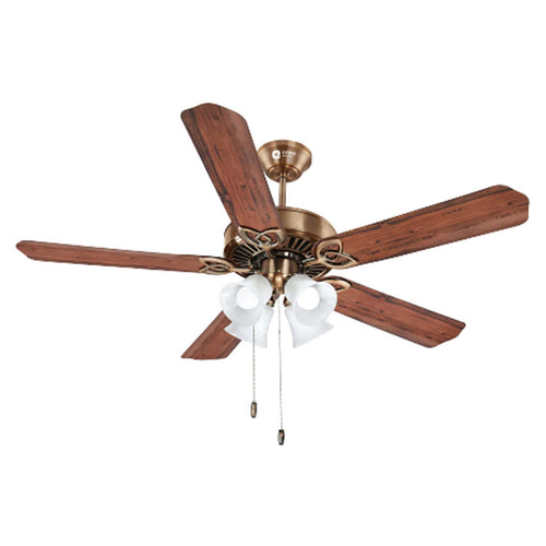 Orient Subaris With Underlight Ceiling Fan 1300mm Motor Antique Copper Blade Oakwood 
