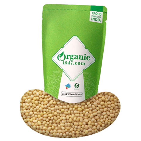 Organic 1947 Urad White Whole 1Kg 