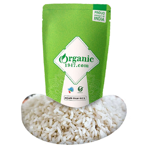 Organic 1947 Ponni Raw Rice 1Kg 