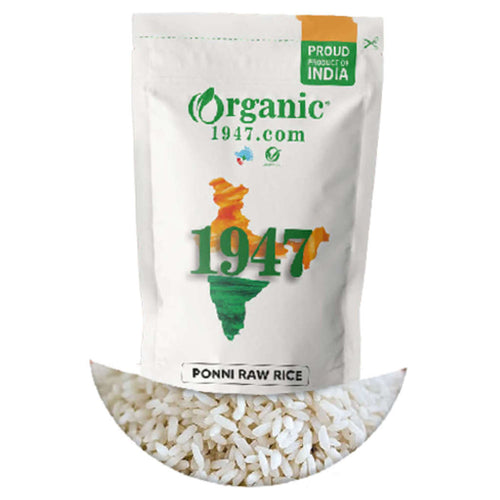 Organic 1947 Ponni Raw Rice 500g 