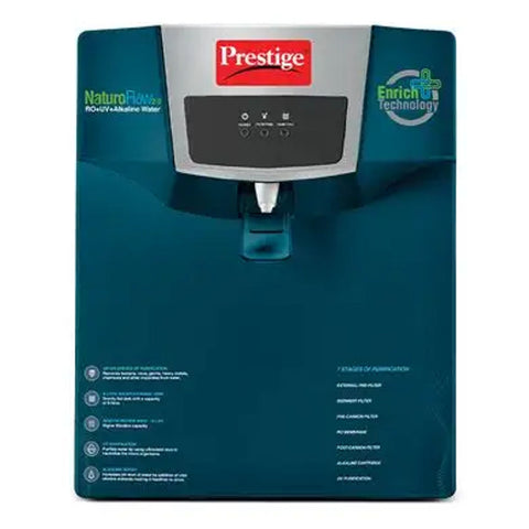 Prestige Naturoflow 2.0 RO+ UV+ Alkaline Water Purifier 8L Blue 