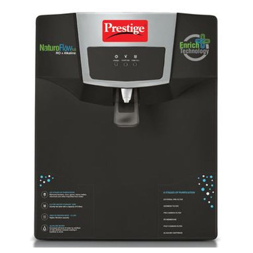 Prestige Naturoflow 1.0 RO+ Alkaline Water Purifier 8L Black 