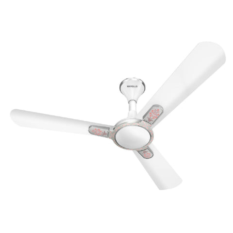 Havells Bianca Art Decorative Ceiling Fan 1200mm Pearl White Nickle 