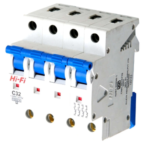 Hi-Fi B/C Series MCB Four Pole 10KA 6A-63A 