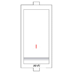 Hi-Fi Flatino 10AX 1 Way Switch With Indicator Spark Shield White 81003 