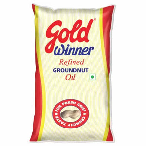 Gold Winner Refined Groundnut Oil 1 Ltr Pouch 