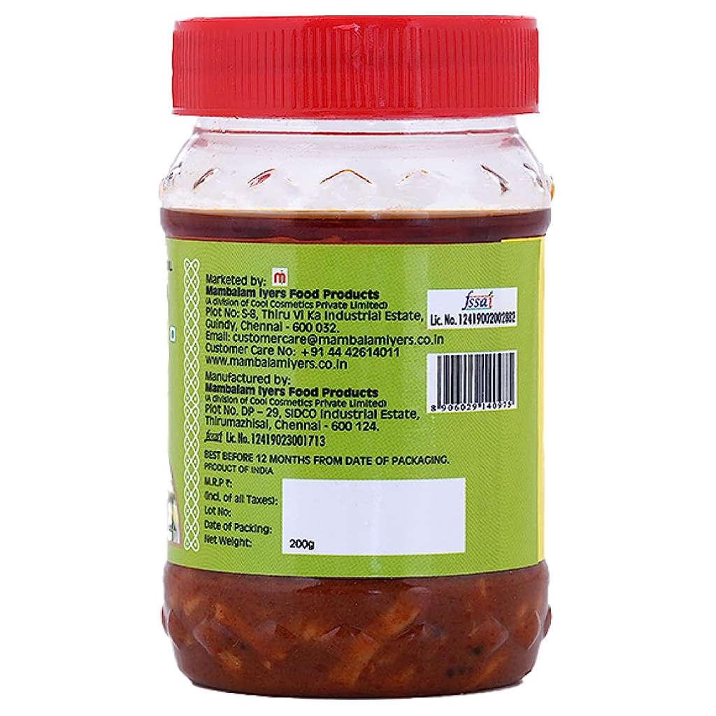 Mambalam Iyers Mango Thokku 200gm (Buy 1 Get 1 Offer)