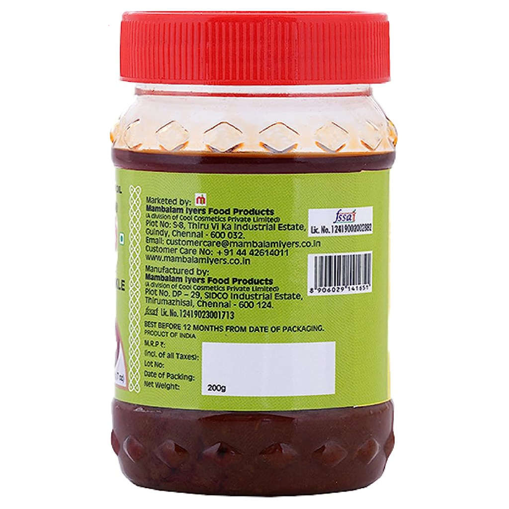 Mambalam Iyers Tomato Garlic Pickle 200gm (Buy 1 Get 1 Offer)