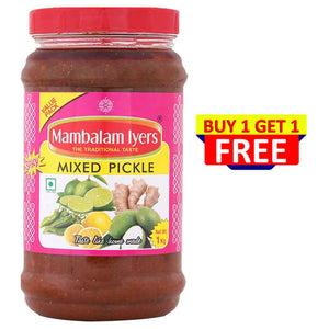 Mambalam Iyers Mixed Pickle 1Kg (Buy 1 Get 1 Offer) 
