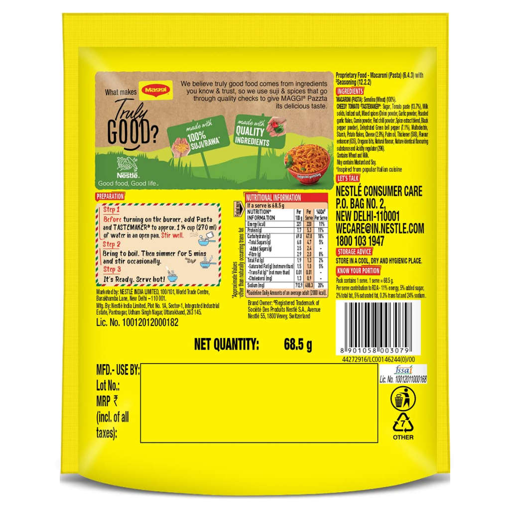 Nestle Maggi Pazzta Cheesy Tomato Twist 64g