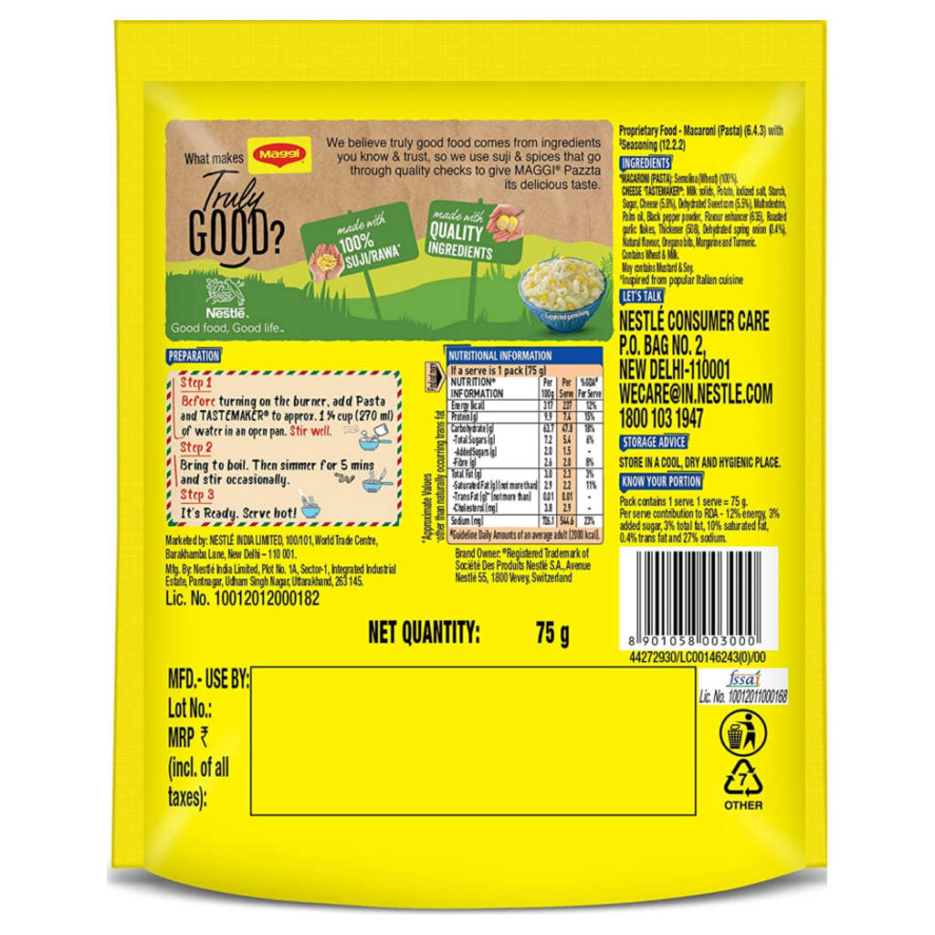 Nestle Maggi Pazzta Cheese Macaroni 70g