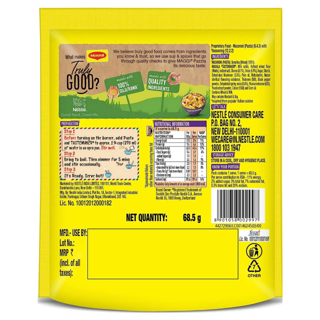 Nestle Maggi Pazzta Mushroom Penne 64g