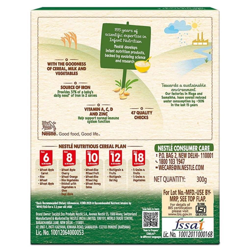 Nestle Cerelac Baby Cereal Milk With 5 Grains & Vegetables From From 18 to 24 Months Stage 5 300g