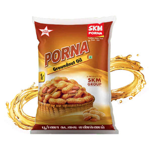 Porna Filtered Groundnut Oil 1 Litre Pouch 