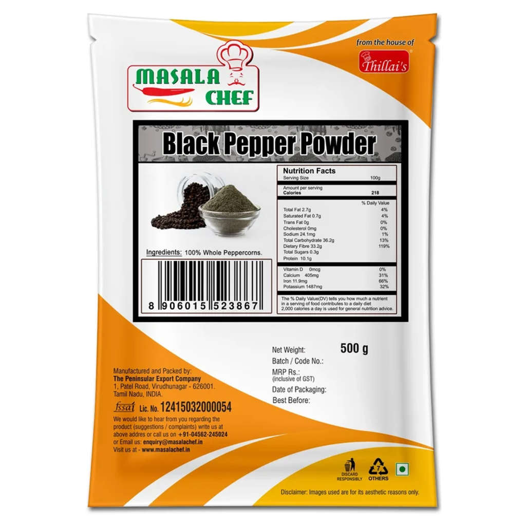 Masala Chef Black Pepper Powder 500g