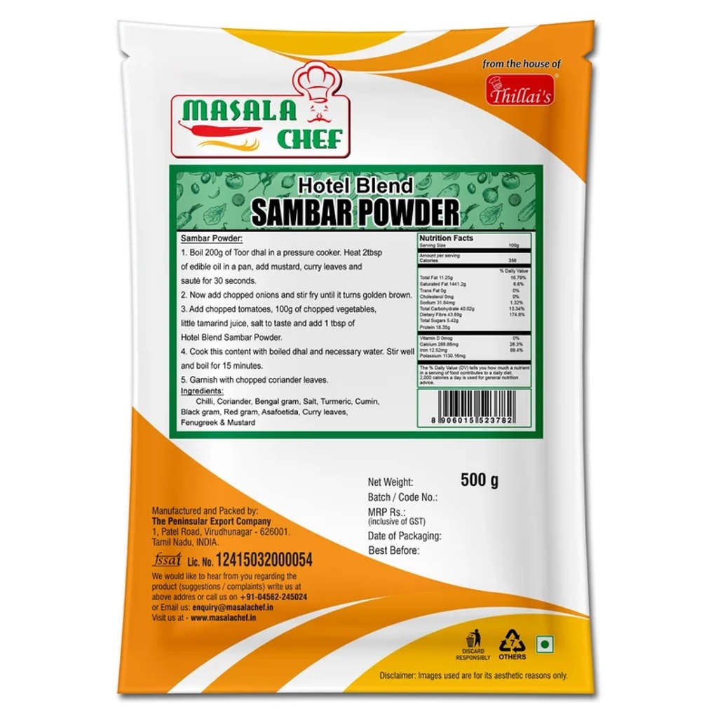 Masala Chef Hotel Blend Sambar Powder 500g