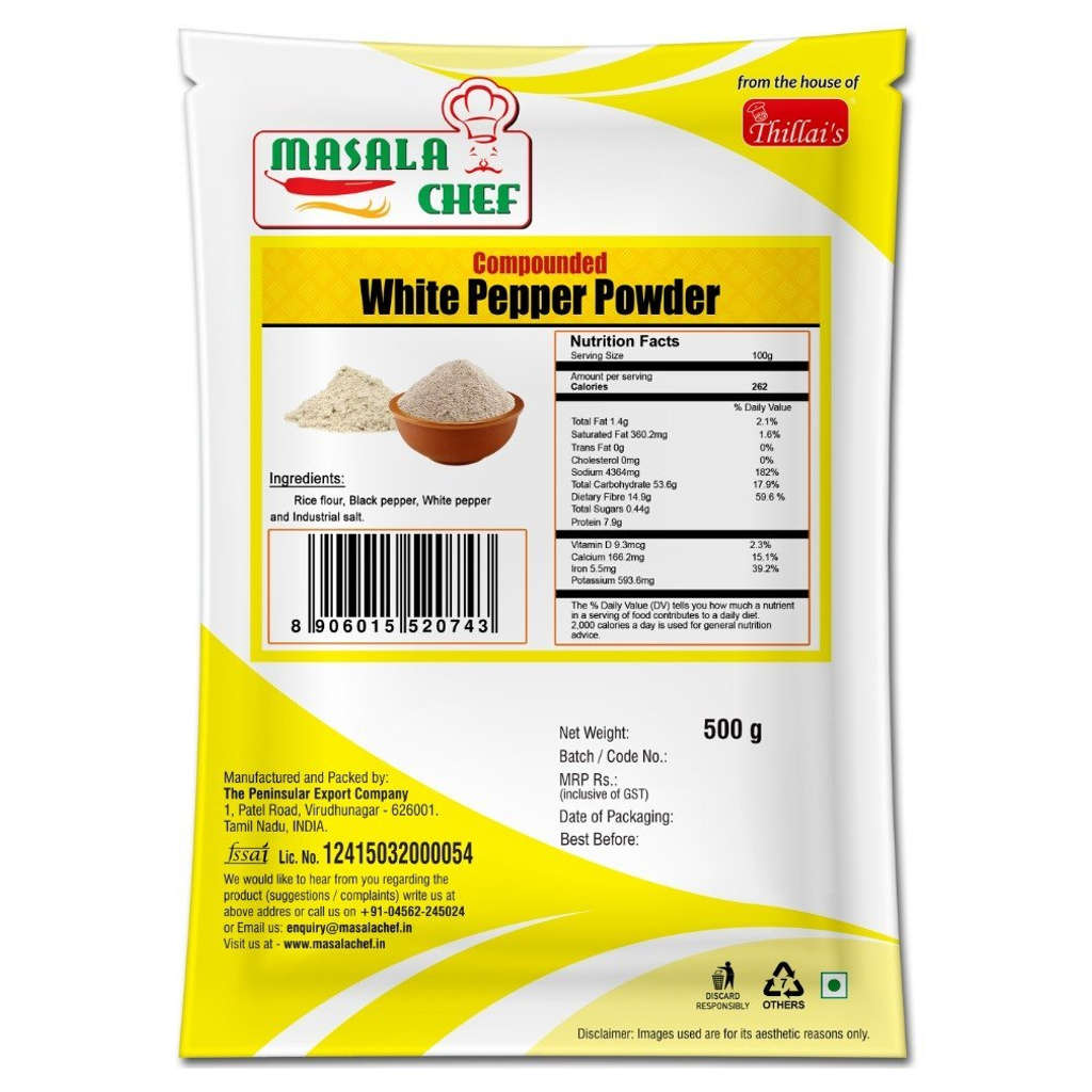 Masala Chef Compounded White Pepper Powder 500g
