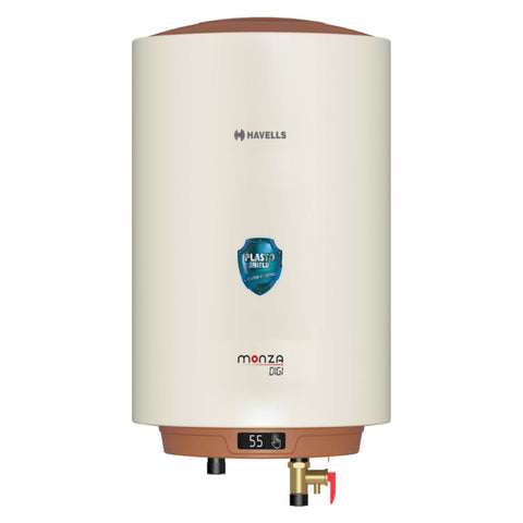 Havells Monza Digi Storage Water Heater 10L Ivory Brown GHWAMJSIB010 