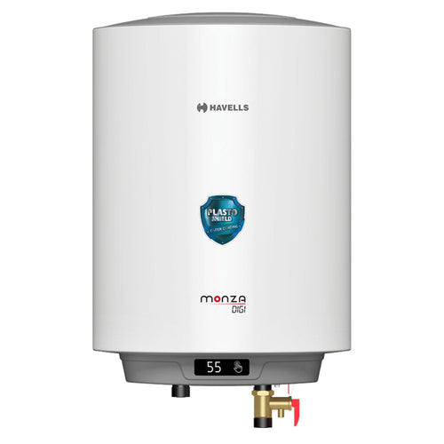 Havells Monza Digi Storage Water Heater 15L White Grey GHWAMJSWG015 
