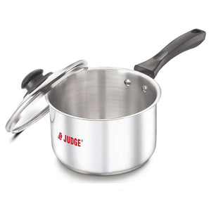 Judge Classic Stainless Steel Sauce Pan With Glass Lid 140mm 