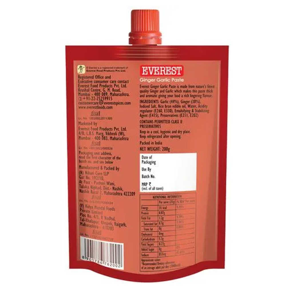 Buy Everest Ginger Garlic Paste 100g Online at Bestomart