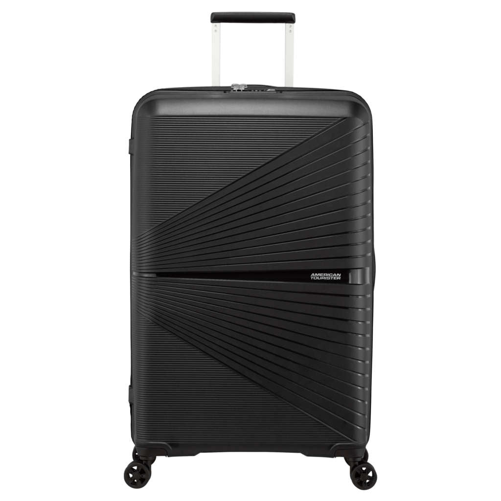 American Tourister Airconic Check In Luggage AMT 77 Cm Polypropylene Hard Trolley Suitcase Black 