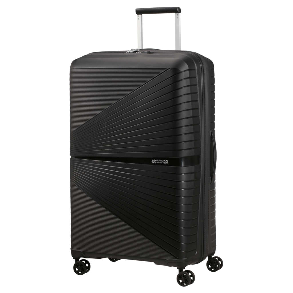 American Tourister Airconic Check In Luggage AMT 77 Cm Polypropylene Hard Trolley Suitcase Black