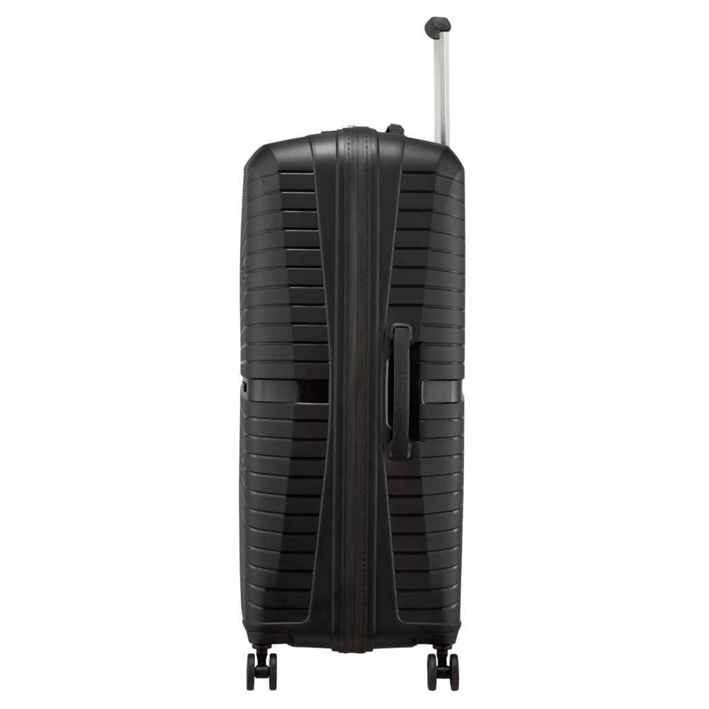 American Tourister Airconic Check In Luggage AMT 77 Cm Polypropylene Hard Trolley Suitcase Black