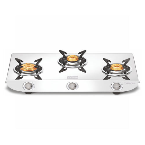 Vidiem Tusker Stainless Steel Gas Stove 3 Burner 