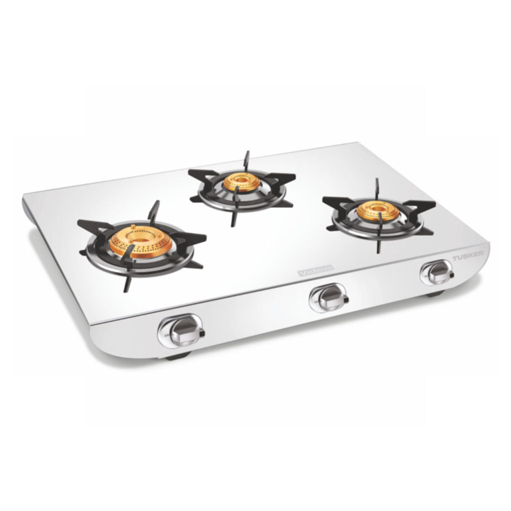 Vidiem Tusker Stainless Steel Gas Stove 3 Burner