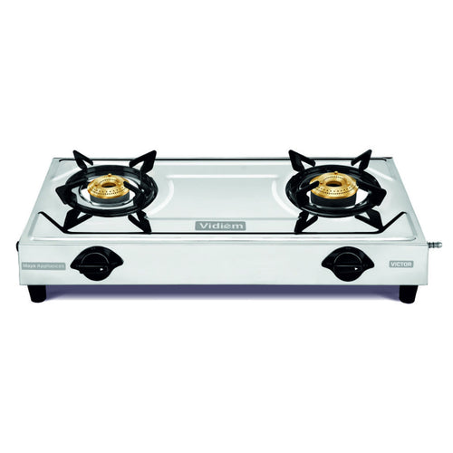 Vidiem Victor Stainless Steel Gas Stove 2 Burner 