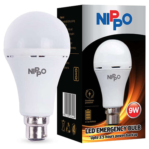 Nippo Rechargeable Emergency Inverter LED Bulb 9W 