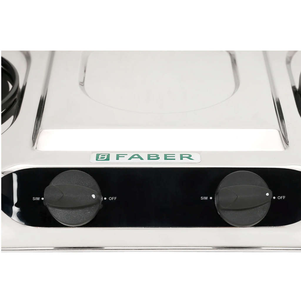 Faber Crystal Stainless Steel Cooktop 2 Brass Burner