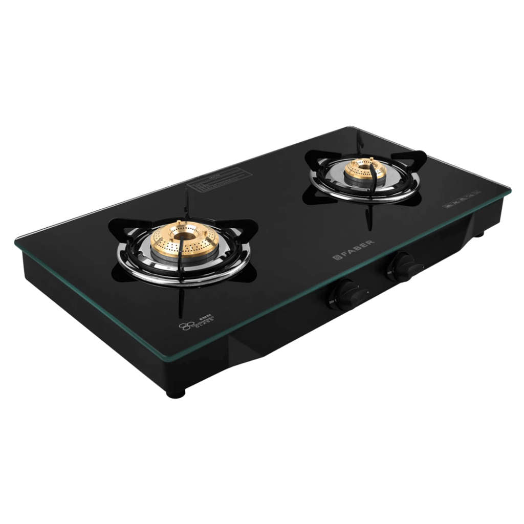 Buy Faber Jumbo Glass Top Gas Stove 2 Brass Burner Online at Bestomart