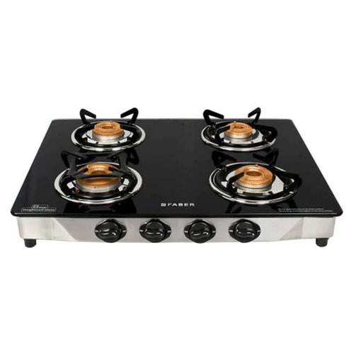 Faber Jumbo Stainless Steel Gas Stove 4 Brass Burner 