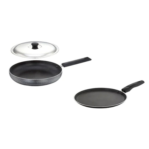 Sowbaghya NS Breakfast Set (Dosa Tawa & Fry Pan With SS Lid) NS11 