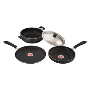 Sowbaghya Gift Set 3 Pcs (Dosa Tawa + Kadai With lid + Fry Pan) 2.6mm INS001 