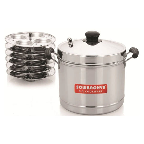 Sowbaghya Ultima IB Stainless Steel Idly Cooker 6 Plates ISS10 