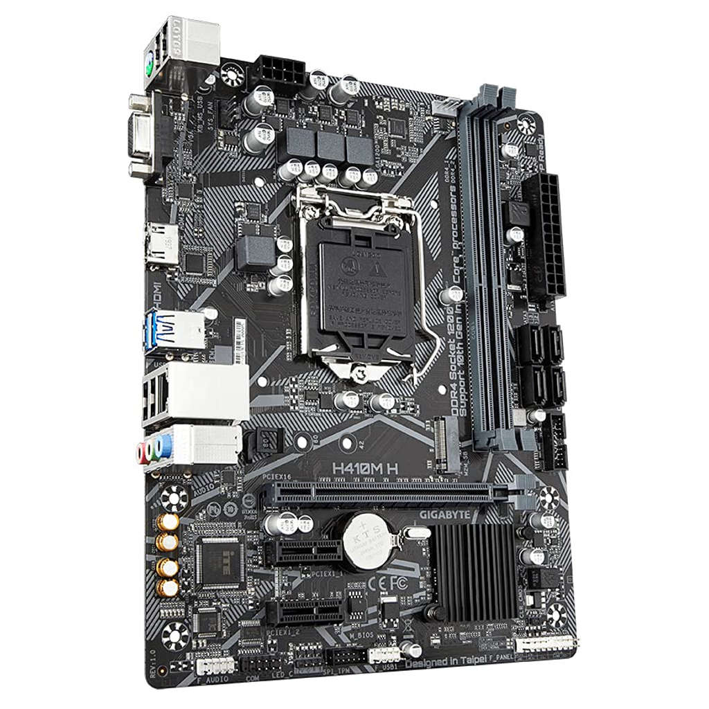 Gigabyte H410M H Ultra Durable Motherboard With 8118 Gaming LAN, Anti-Sulfur Resistor & Smart Fan